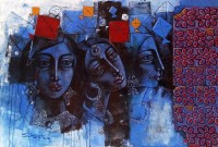Shaista Momin, Untitled, 24 x 36 Inch, Acrylic on Canvas, Figurative Painting, AC-SHM-024